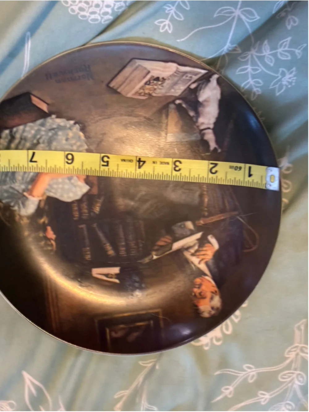 Norman Rockwell Decorative Collector Plate One Size Brown Blue